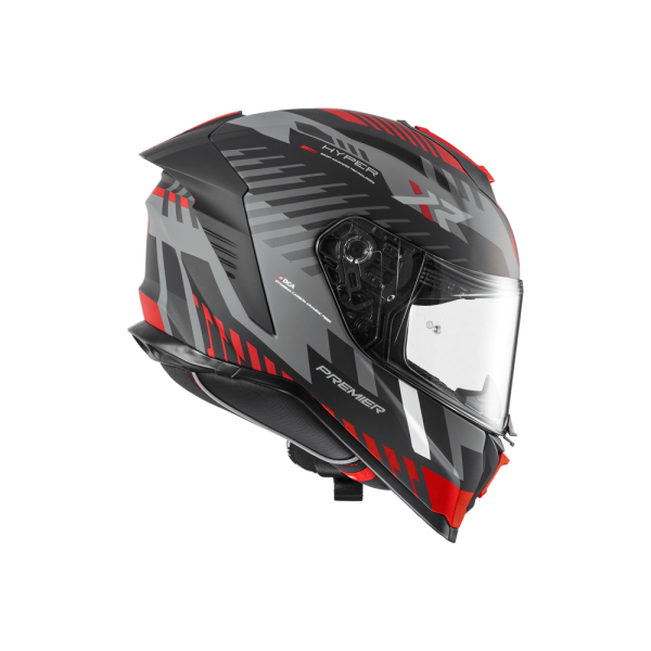 Casca Premier Hyper Carbon XR sisak, piros/fekete/szürke, M-es méret, 3, nordicamoto.ro