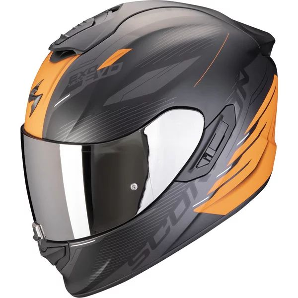 SCORPION EXO-1400 EVO II AIR LUMA teljes arcú bukósisak, fekete/piros, XL méret, 3, nordicamoto.ro