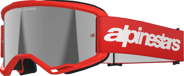 Alpinestars Vision 3 Wordmark piros síszemüveg, 1, nordicamoto.ro