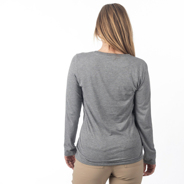 Klim Haven Tri-blend hosszú ujjú női póló, szürke melírozott – Rain Forest, 7, nordicamoto.ro