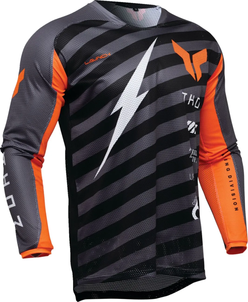 Tricou THOR Launchmode Vented Raid Black/Gray XL, 1, nordicamoto.ro