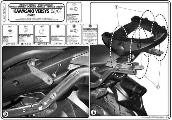 Kappa főváz a KAWASAKI VERSYS 650 '06–'09-es modelljeihez, 1, nordicamoto.ro