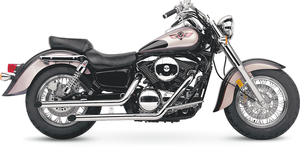 Drag Pipes Exhaust System Chrome, 1, nordicamoto.ro