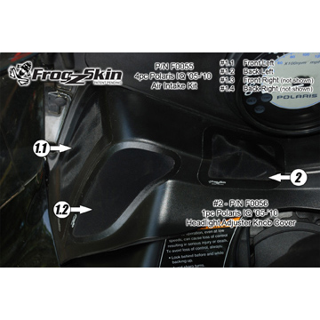 Frogzskin Polaris IQ Big Air Intake Vent Kit (except 08 700/800 RMK) 2005-08, 1, nordicamoto.ro