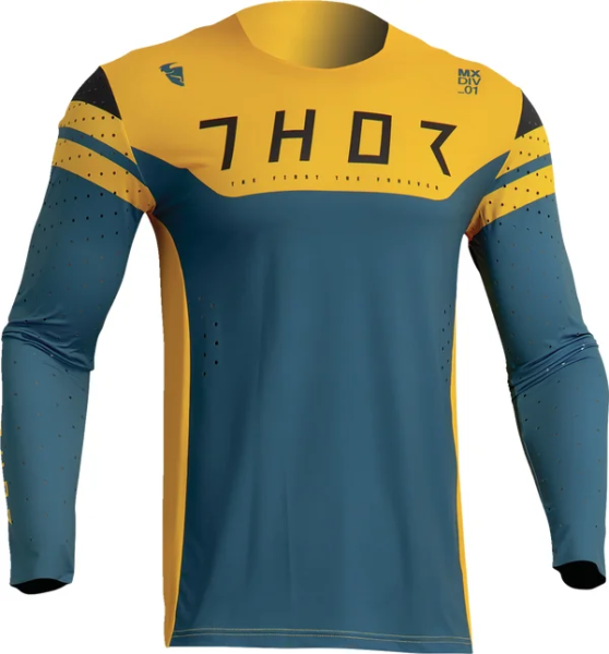 Tricou Thor Prime Rival Teal/Yellow S, 1, nordicamoto.ro