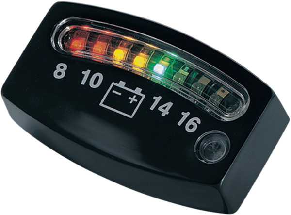 Led Battery Gauge Black, 1, nordicamoto.ro