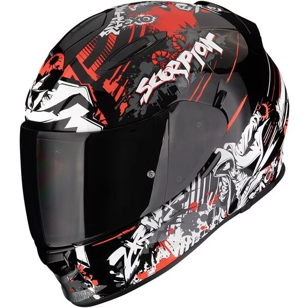 SCORPION EXO-491 SPECTOR S teljes arcú sisak, fekete/piros, 1, nordicamoto.ro