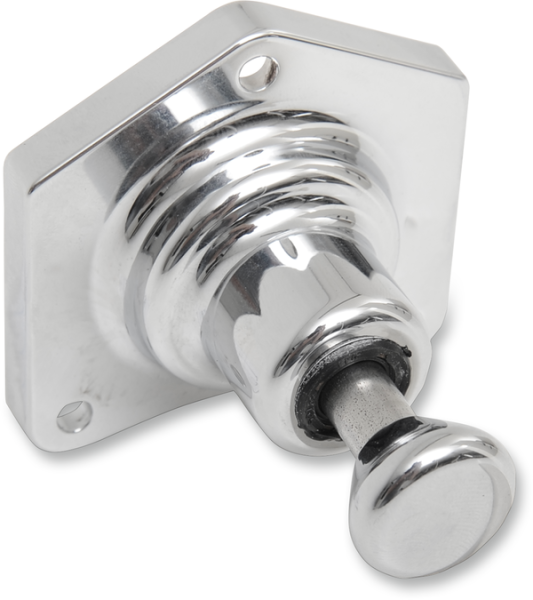 Solenoid End Cover With Starter Button Chrome, 1, nordicamoto.ro