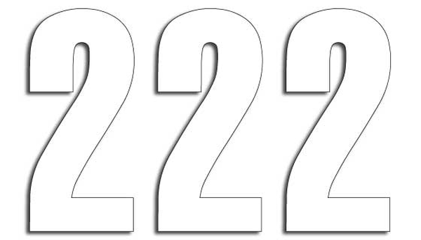 Three Series Numbers White, 3, nordicamoto.ro