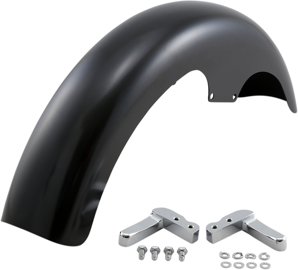 Hugger Front Fender With Mounting Blocks For Softail/dyna Black, 1, nordicamoto.ro