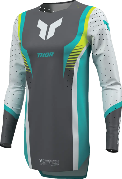 Thor Sportmode Velocity női póló, szürke/kék, XL, 12, nordicamoto.ro