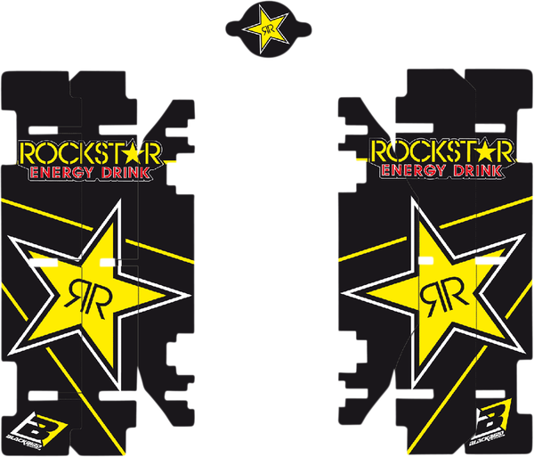 Rockstar Energy Radiator Louver Stickers Black, Yellow, 3, nordicamoto.ro