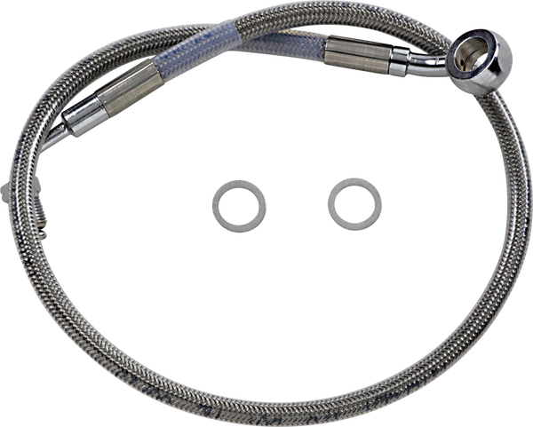 Extended Length Stainless Steel Brake Line Silver, Clear-coated Oversize [+51 mm (2'')], 1, nordicamoto.ro