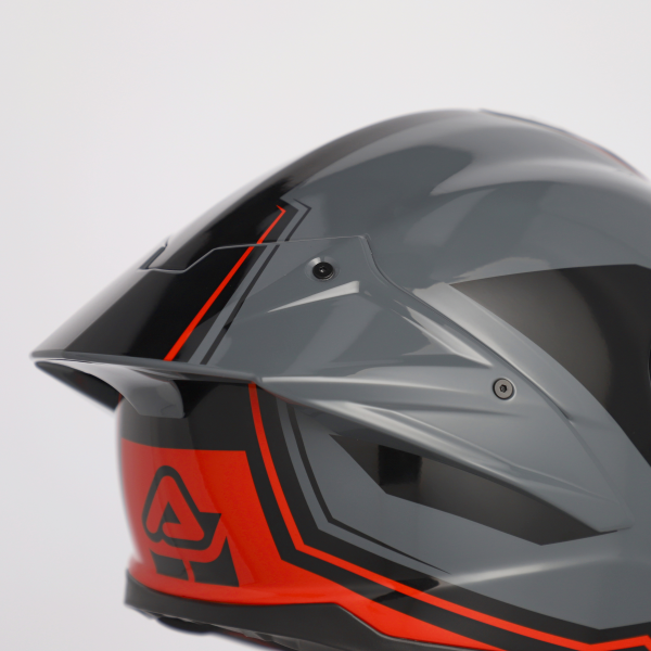 Acerbis Tarmak-X teljes arcú sisak, szürke/piros, M-es méret, 5, nordicamoto.ro
