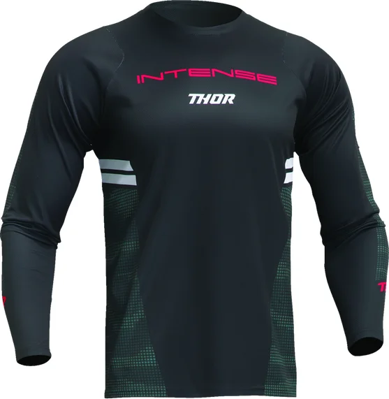 Tricou MTB Thor Intense Assist Berm Black/Green XL, 2, nordicamoto.ro