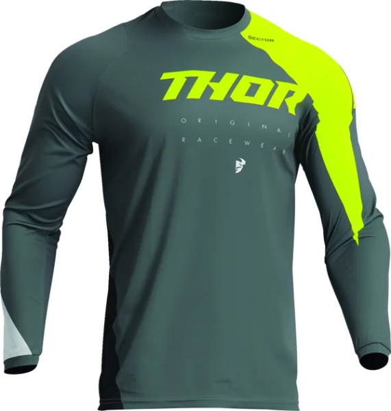 Tricou Thor Sector Edge Acid/Gray 2XL, 1, nordicamoto.ro
