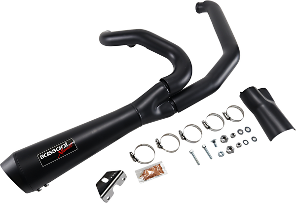 Road Rage 2:1 Short Exhaust System Black, 2, nordicamoto.ro