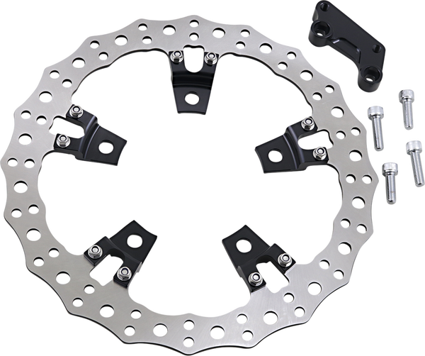 Jagged Floating Rotor Black, Silver, 3, nordicamoto.ro