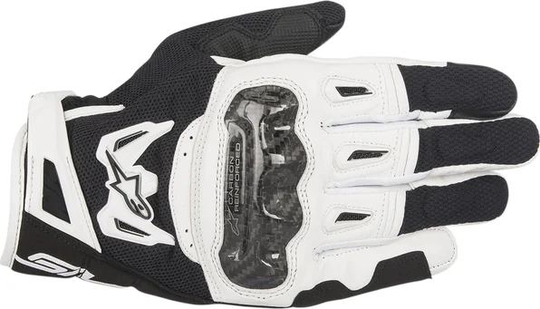 Manusi Piele Alpinestars Smx-2 Air Carbon V2 Negru/Alb M, 1, nordicamoto.ro