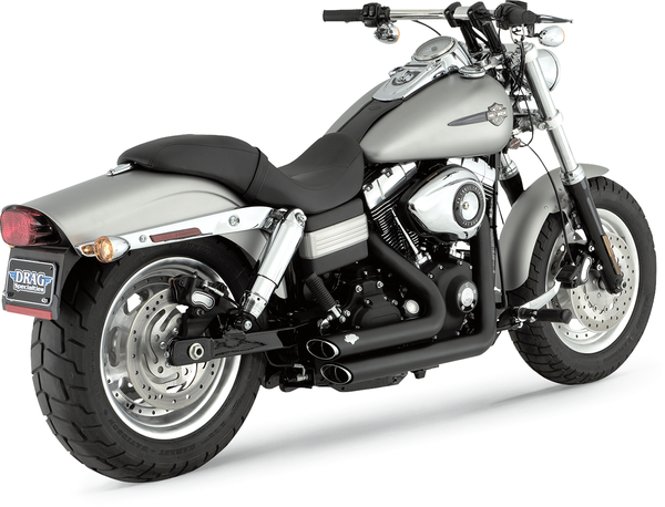 Shortshots Staggered Exhaust System Black, 1, nordicamoto.ro