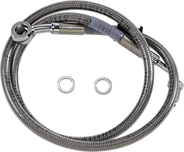 Extended Length Stainless Steel Brake Line Silver, Clear-coated Oversize [+152 mm (6'')], 1, nordicamoto.ro
