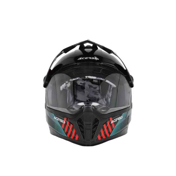 Acerbis Rider teljes arcú gyermek sisak, fekete/piros, 7, nordicamoto.ro