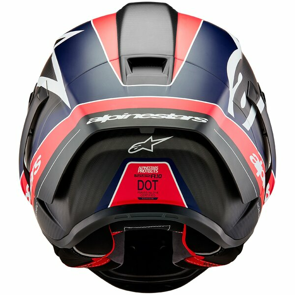 ALPINESTARS SUPERTECH R10 CARBON TEAM teljes arcú sport sisak, fekete/kék/piros, M-es méret, 3, nordicamoto.ro