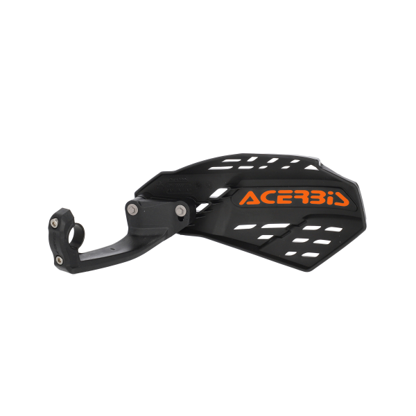 Acerbis Linear Vented univerzális terepkerékpár-kézvédő KTM/Honda/Yamaha/Kawasaki/Husqvarna/GasGas/Beta modellekhez – Fekete/Narancssárga, 11, nordicamoto.ro
