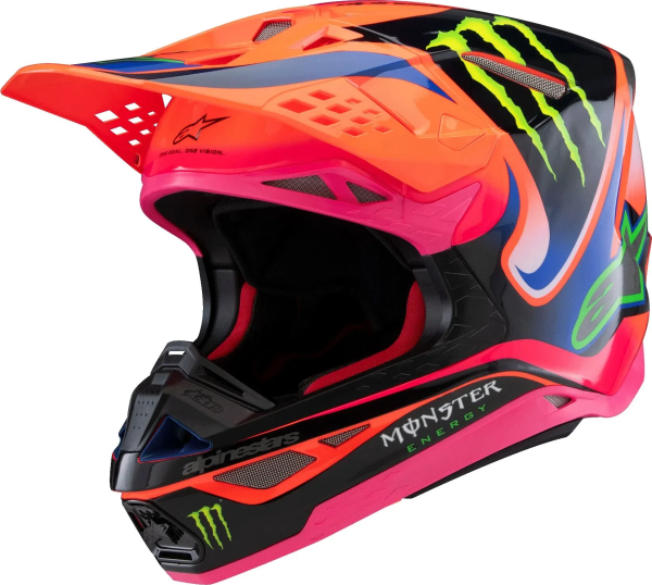 Alpinestars S-M10 Deegan sisak – narancssárga/rózsaszín/lila, L-es méret, 1, nordicamoto.ro