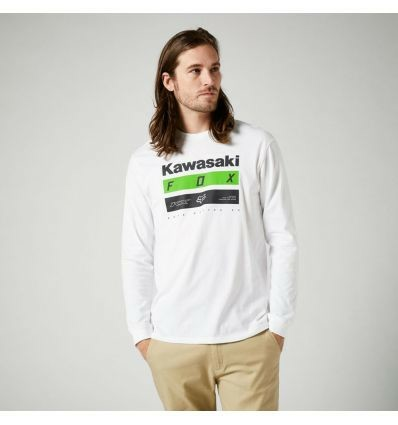 Kawasaki csíkos fehér M-es póló, 1, nordicamoto.ro