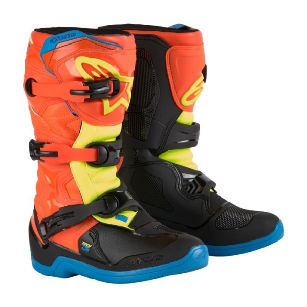 Alpinestars Tech 3s gyermekcsizma, narancssárga/kék/sárga, 29-es méret, 4, nordicamoto.ro