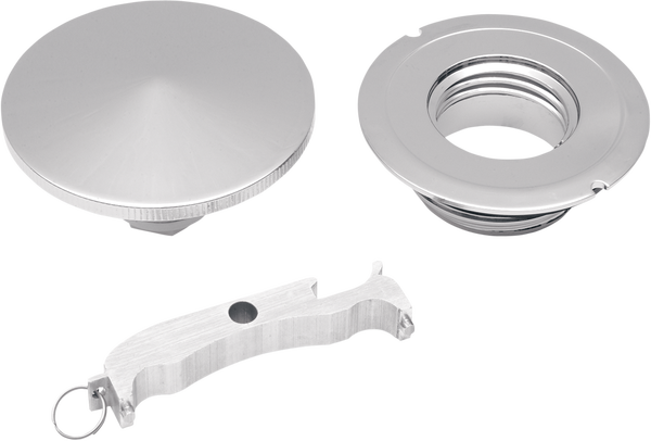 Gas Cap With Paint Protectors Chrome, 2, nordicamoto.ro