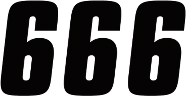 Number Stickers Black, 2, nordicamoto.ro