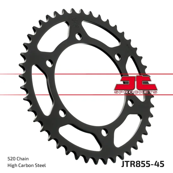 JT SPROCKETS Fekete hátsó lánckerék, 1, nordicamoto.ro