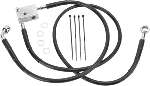 Stainless Steel Brake Line Kit Black, 1, nordicamoto.ro