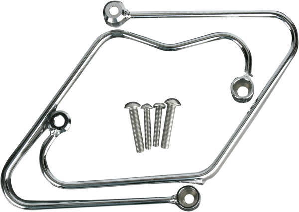 Saddlebag Support Brackets Chrome Silver, 1, nordicamoto.ro