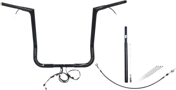 Plug & Play Ez Install 1-1/4(r) Flat Top Handlebar Kit Black, 1, nordicamoto.ro