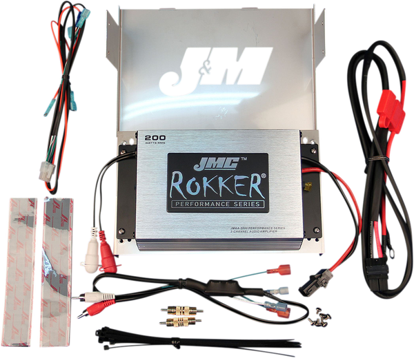 Jmc Rokker® 200 W 2-channel Amplifier Kit Black, Silver, 1, nordicamoto.ro