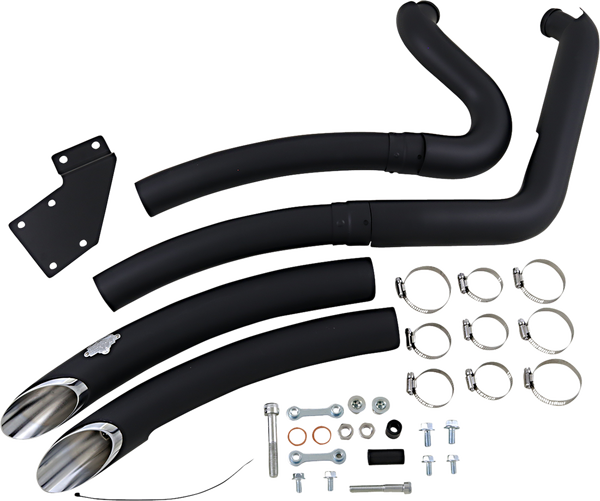 Big Radius 2:2 Exhaust System Black, 1, nordicamoto.ro