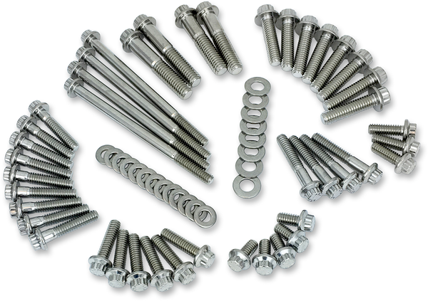 12-point Engine Fastener Kit Silver, 1, nordicamoto.ro