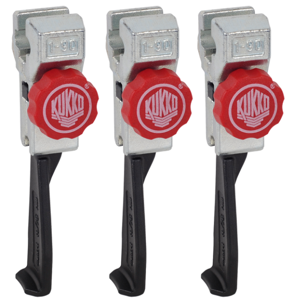 3 Extremely Narrow, Quick Adjusting Jaws (set) - Series 5-s Black, Red, Silver, 1, nordicamoto.ro
