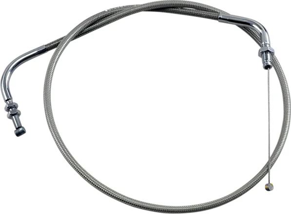 Armor Coat rozsdamentes acél fojtószelep-/alapjárati kábel cruiser motorkerékpárokhoz – Silver Standard modell, 1, nordicamoto.ro