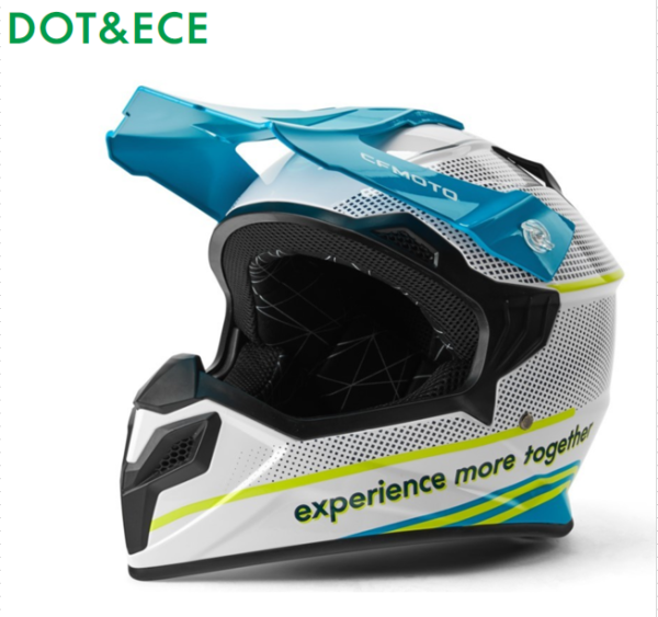 CFMOTO MX / ENDURO gyermek motokrossz sisak – fehér / kék, M méret, 7, nordicamoto.ro