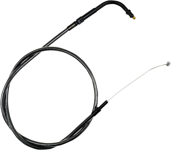 Midnight Braided Handlebar Throttle Cable Black 38 cm - 43 cm (15' - 17'), 1, nordicamoto.ro