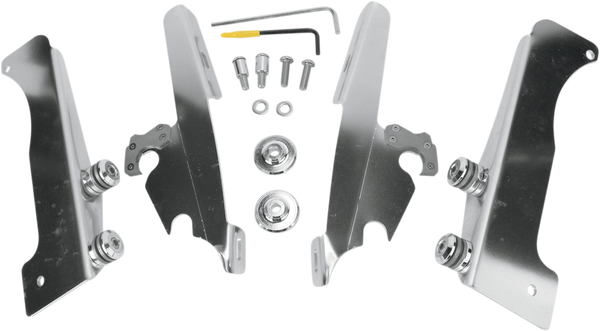 Fats/slim Windshield Trigger-lock Complete Mount Kit Polished, 1, nordicamoto.ro