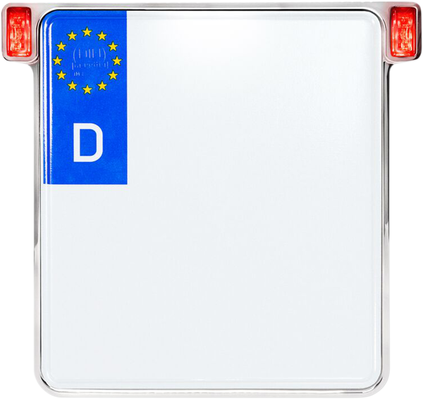 All-in-one 2.0 License Plate Holder W/ Led Plate Lights, Brake And Rear Lights Chrome, 1, nordicamoto.ro