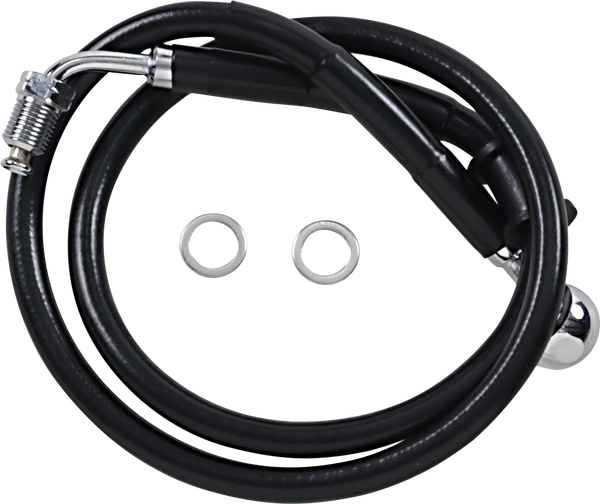 Extended Length Stainless Steel Brake Line Black, Vinyl Coated Oversize [+152 mm (6'')], 1, nordicamoto.ro