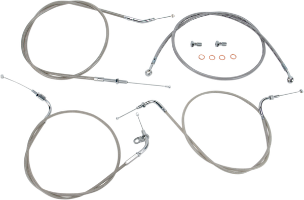 Stainless Handlebar Cable/line Kit Silver, 1, nordicamoto.ro