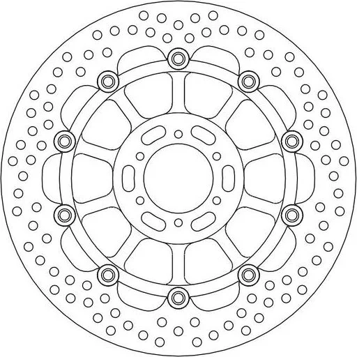Halo sorozatú úszó rotor, fekete, rozsdamentes acél, 1, nordicamoto.ro