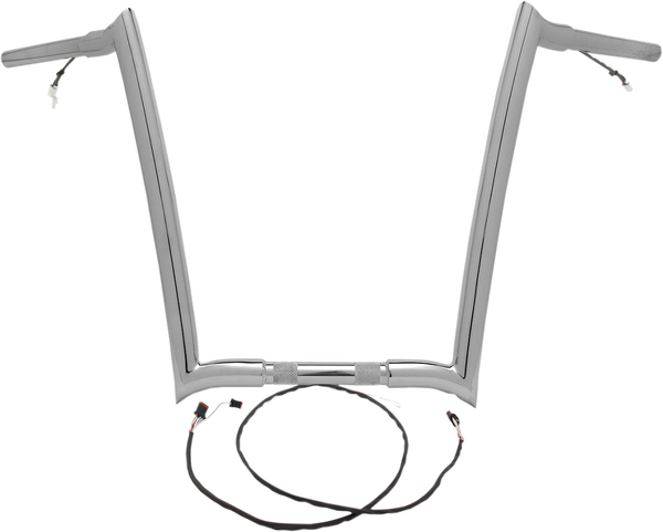 Pre-wired Monkey Bar Handlebar Silver, 1, nordicamoto.ro